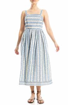Straight Neck Midi Dress
