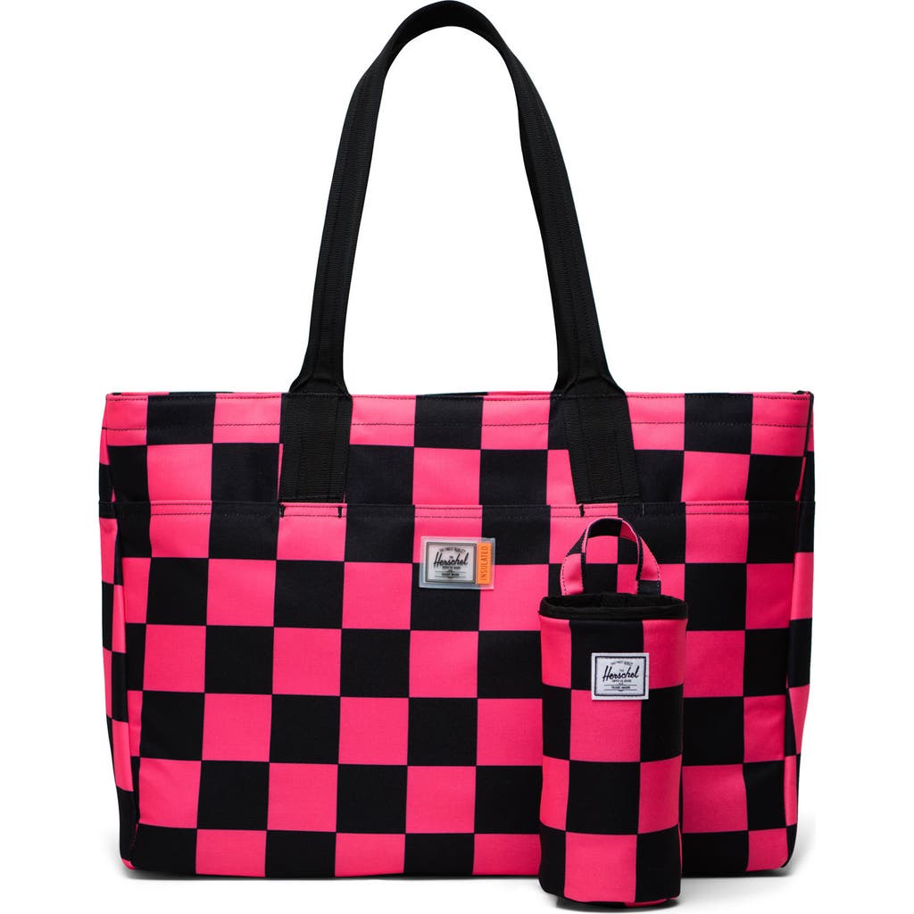 Herschel Supply Co . Alexander Insulated Recycled Polyester Zip Tote And Bottle Holder In Pink