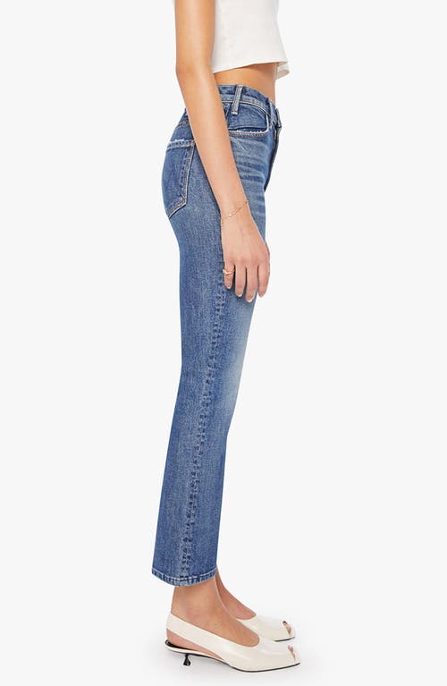Mother The Hustler High Waist Ankle Bootcut Jeans In Blue