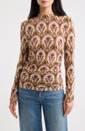 FARM Rio Garden Medal Mock Neck Top