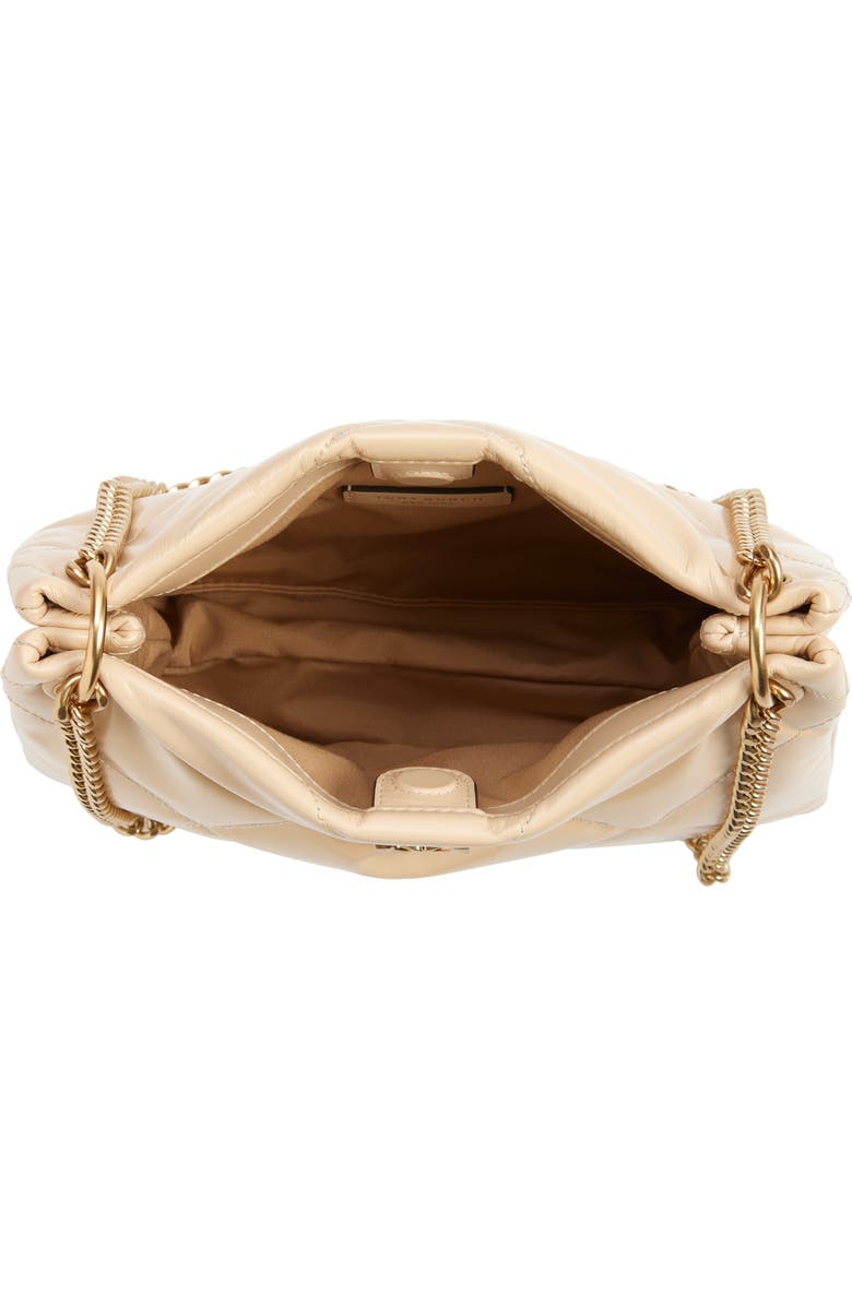 Tory Burch Small Kira Diamond Quilted Leather Shoulder Bag, Alternate, color, Vanilla Soft Serve