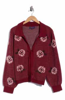 Floral Tie Front Cardigan