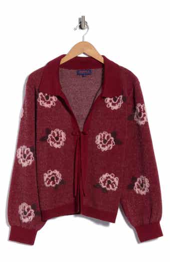 Floral Tie Front Cardigan