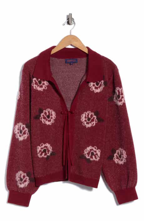 Floral Tie Front Cardigan