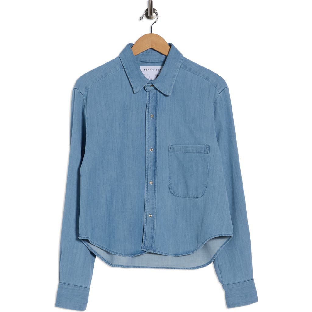 Cissa The Belle Denim Button-up Shirt In Blue