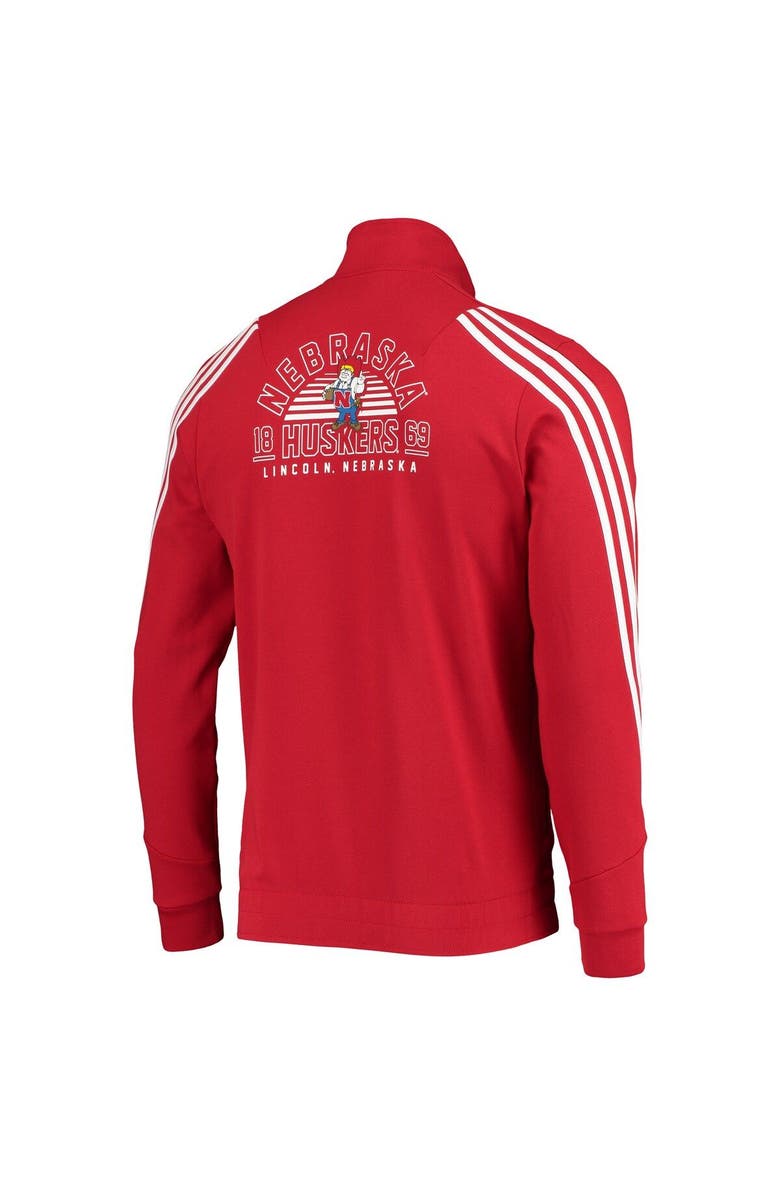 adidas Men's adidas Scarlet Nebraska Huskers Fashion Full-Zip Track Jacket, Alternate, color, 