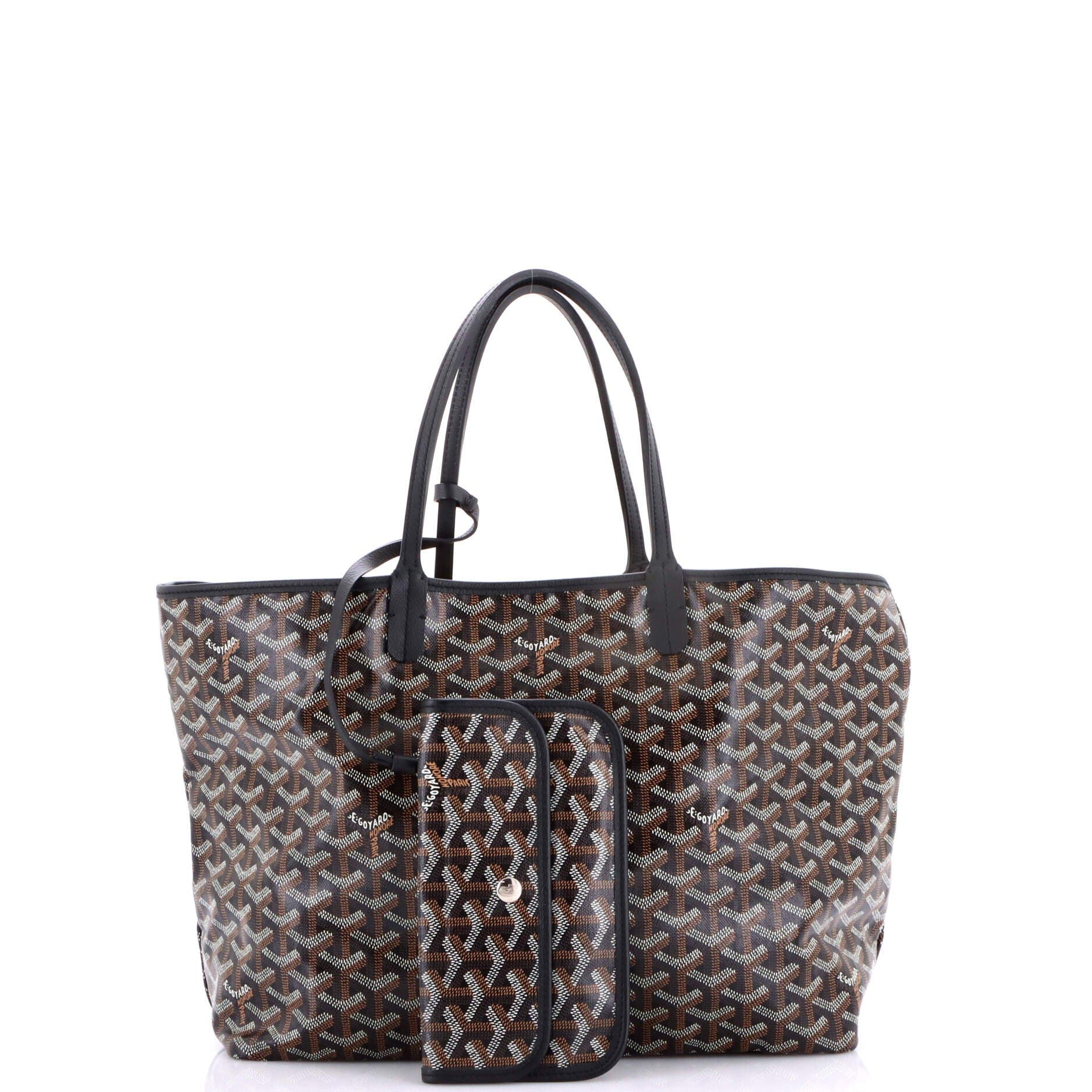 Pre-Owned Goyard Saint Louis Tote Coated Canvas PM, Alternate, color, Black