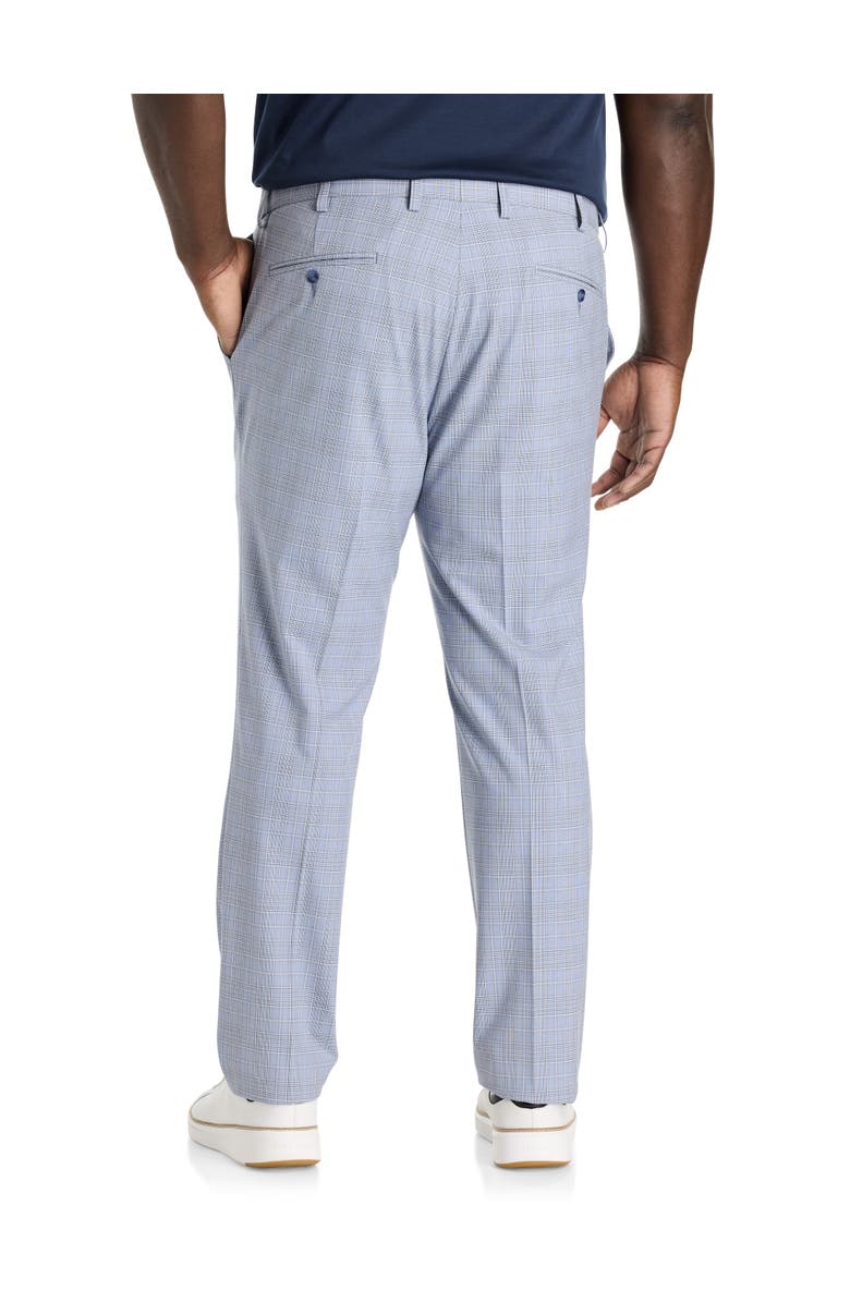 Synrgy by DXL Big & Tall Plaid Machine-Washable Suit Pants, Alternate, color, Blue