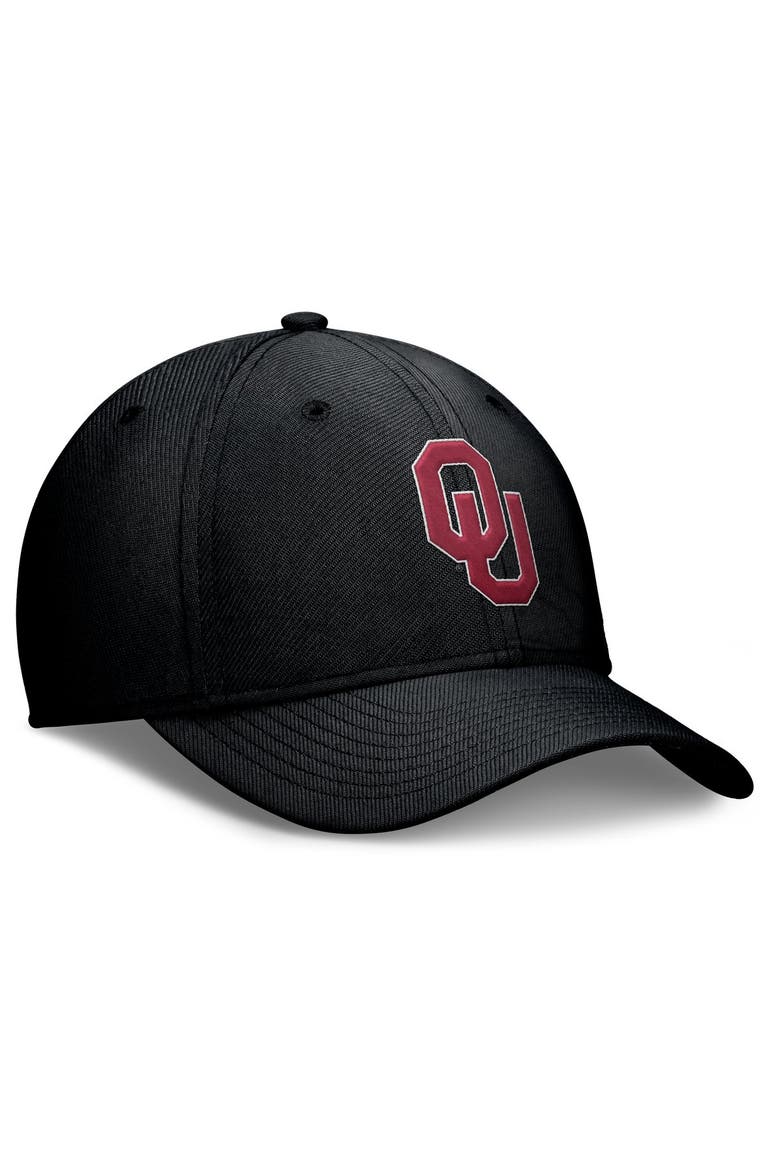 Men's Jordan Brand Black Oklahoma Sooners Rise SwooshFlex Dri-FIT Hat, Alternate, color, Black