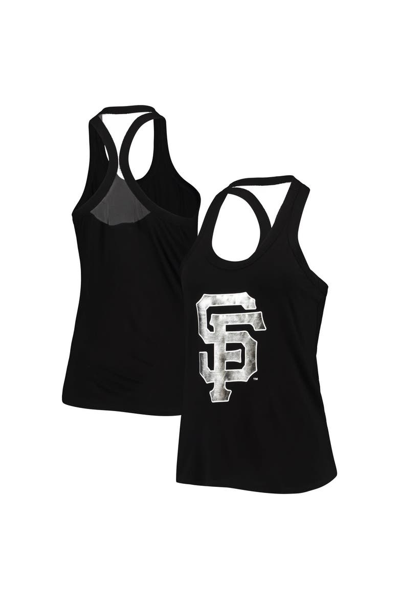 Women's The Wild Collective Black San Francisco Giants Tonal Athleisure Racerback Tank Top, Main, color, Black