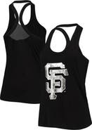 THE WILD COLLECTIVE Women's The Wild Collective Black San Francisco Giants Tonal Athleisure Racerback Tank Top