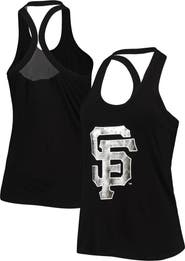 THE WILD COLLECTIVE Women's The Wild Collective Black San Francisco Giants Tonal Athleisure Racerback Tank Top