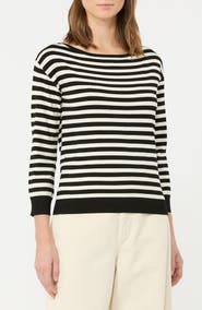 Weekend Max Mara Stecca Striped Bateau Neck Sweater