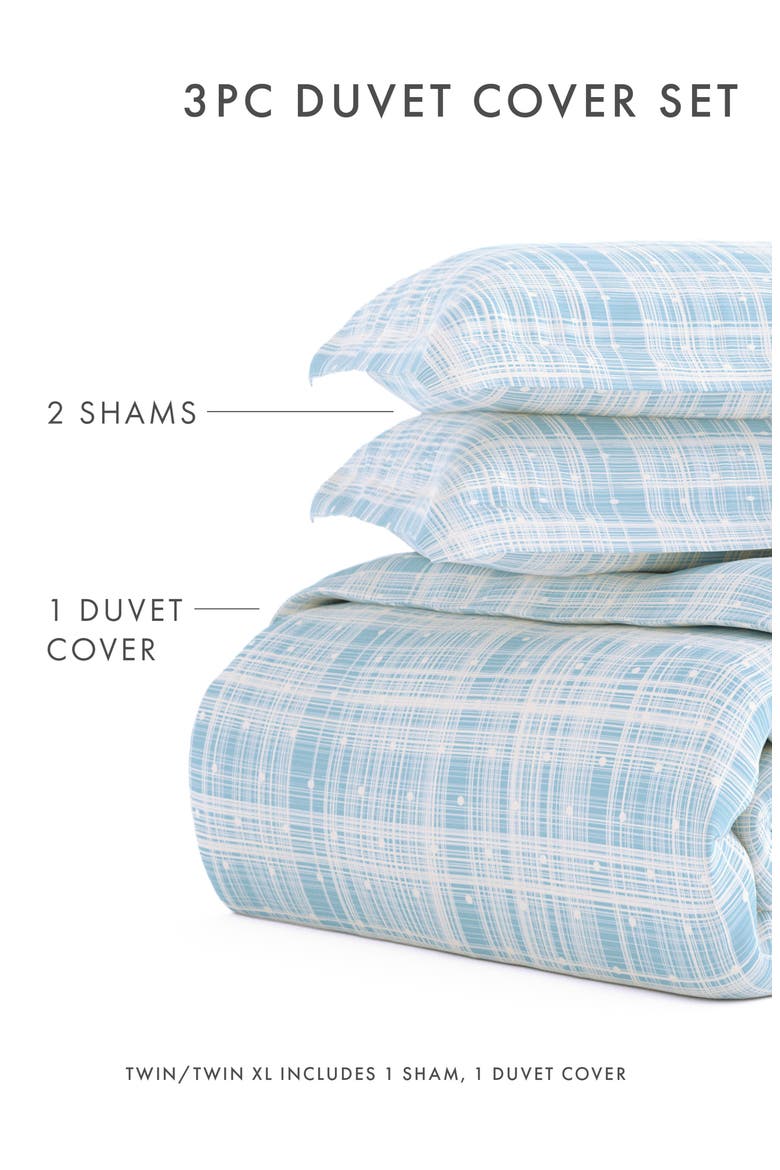Premium Ultra Soft Polka Dot Pattern 3-Piece Duvet Cover Set, Alternate, color, AQUA