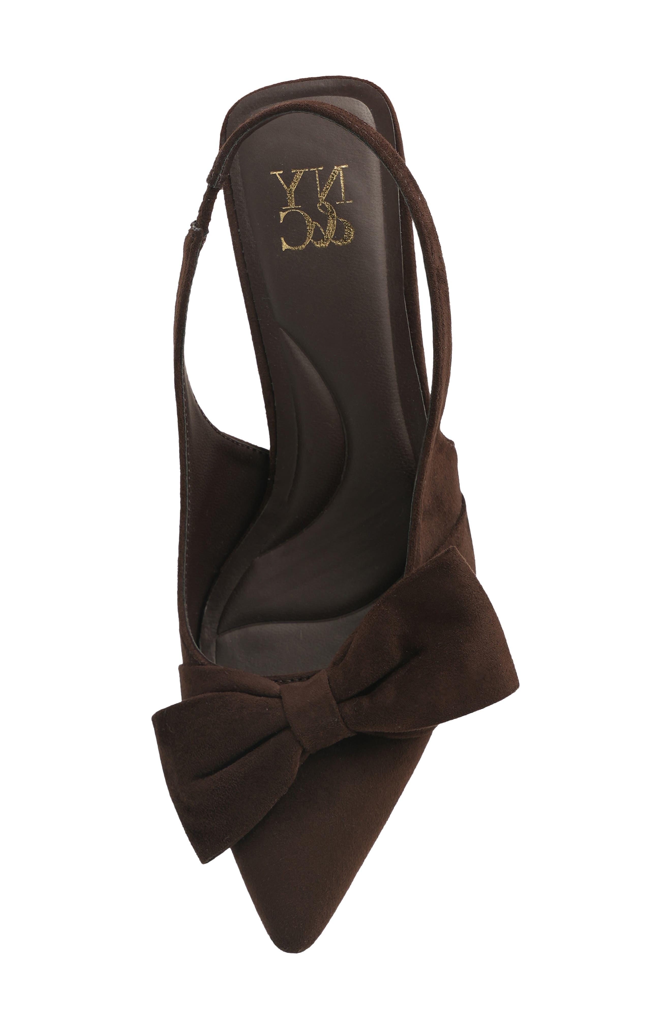 NEW YORK AND COMPANY Cori Pointed Toe Slingback Pump, Alternate, color, Chocolate