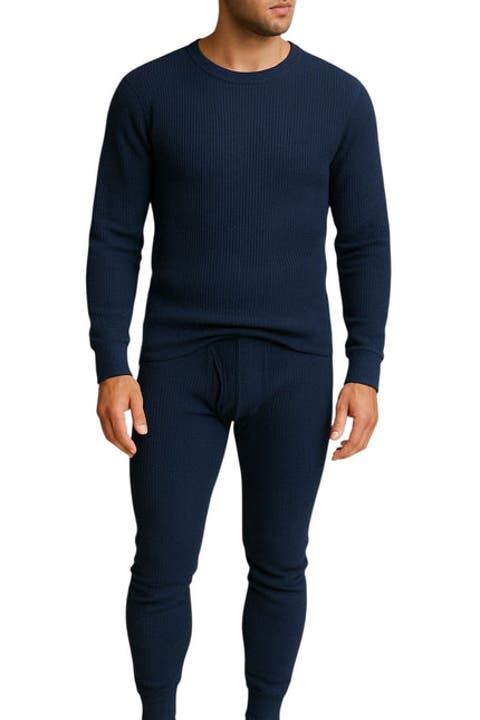 Mens 2 Pack Thermal Set 4 Piece Top and Bottom Full Sets