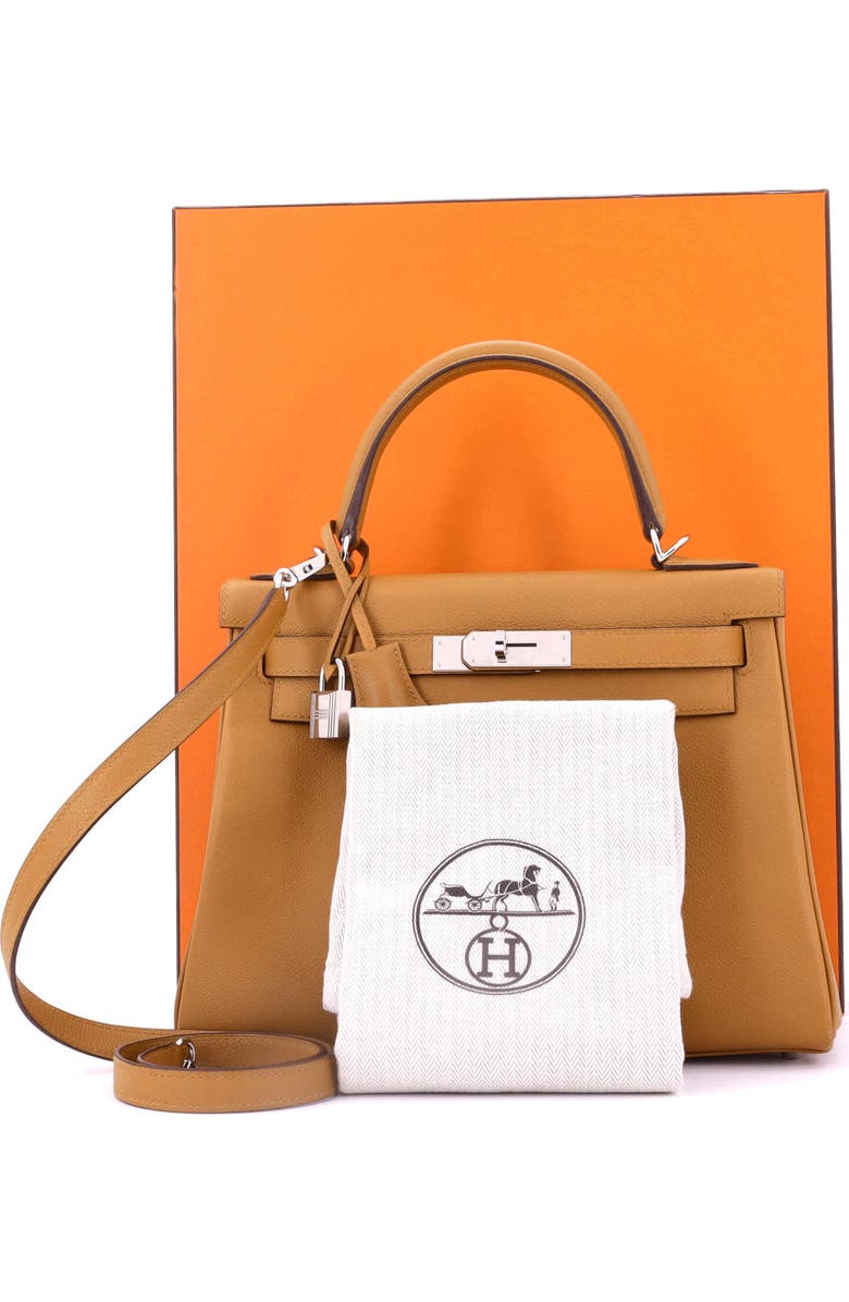 Pre-Owned Hermes Kelly Handbag Verso Evercolor with Palladium Hardware 28, Alternate, color,