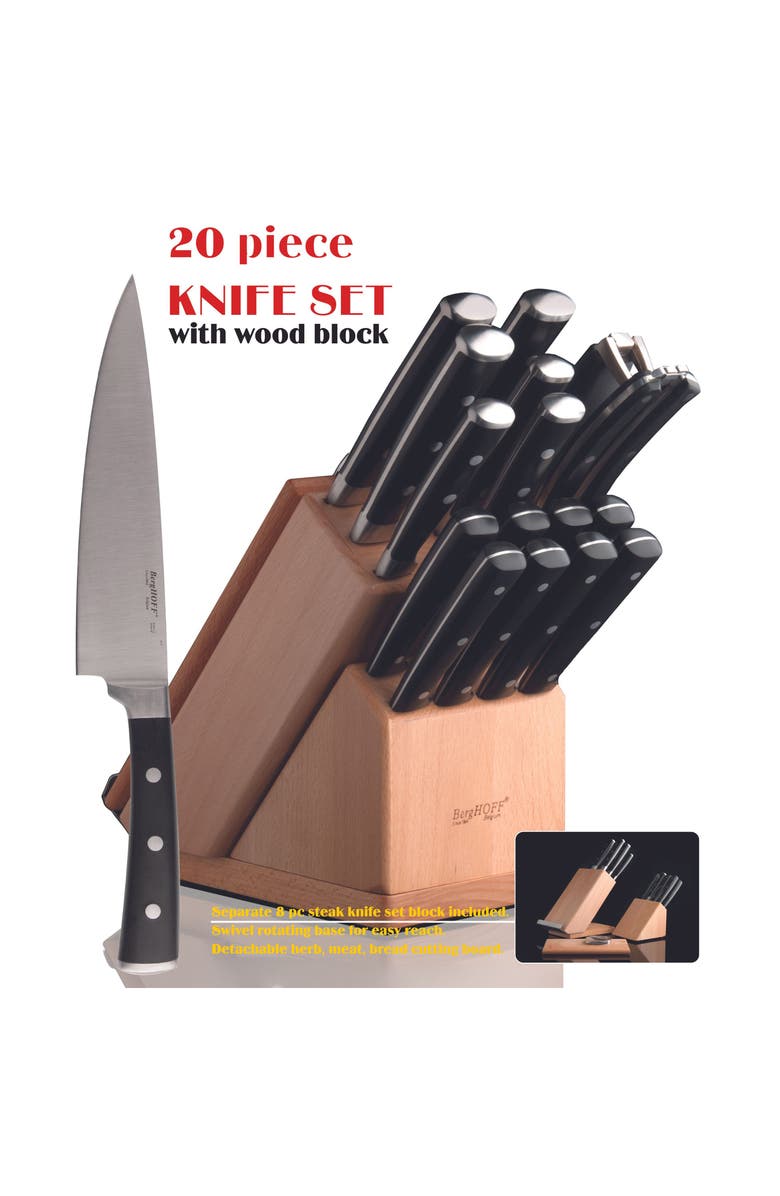 BergHOFF 21-Piece Smart Knife Block Set, Alternate, color, Multicolor