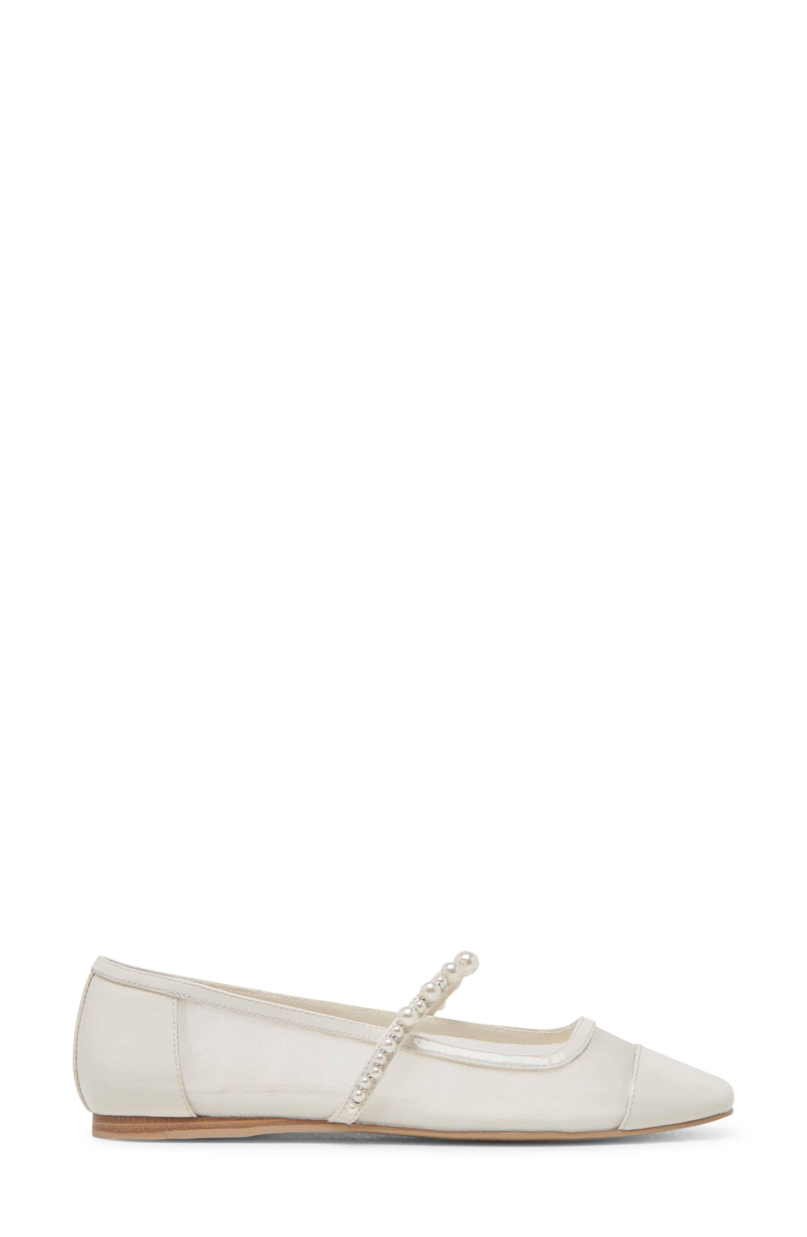 Dolce Vita Rollin' Pearl Mary Jane Flat, Alternate, color, White Mesh