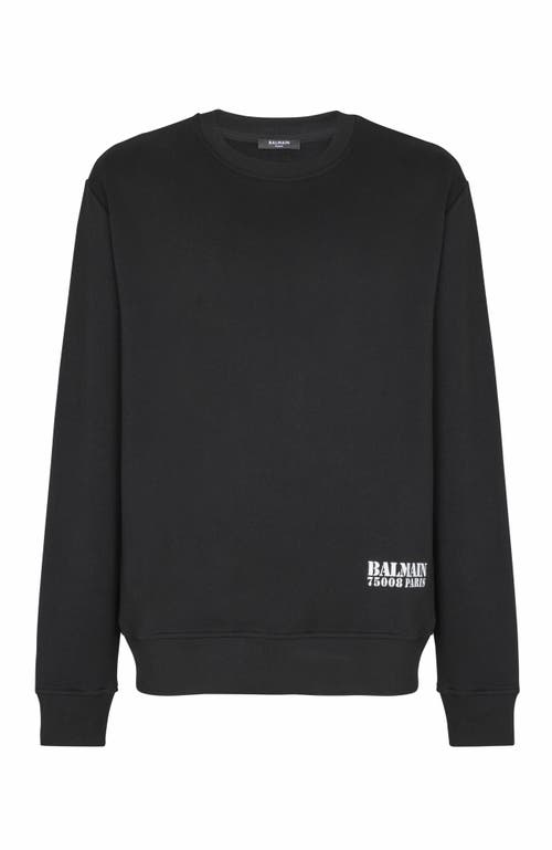 Shop Balmain Small  Stamp Printed Sweatshirt