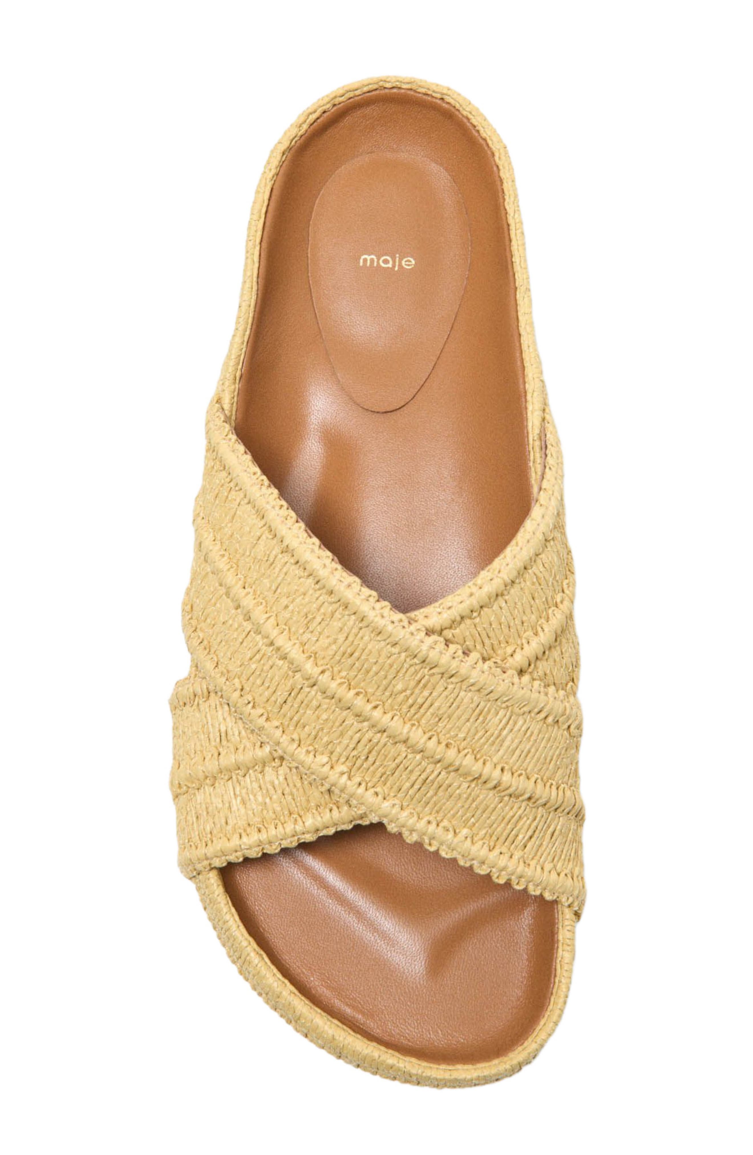 maje Platform sandals, Alternate, color, Beige