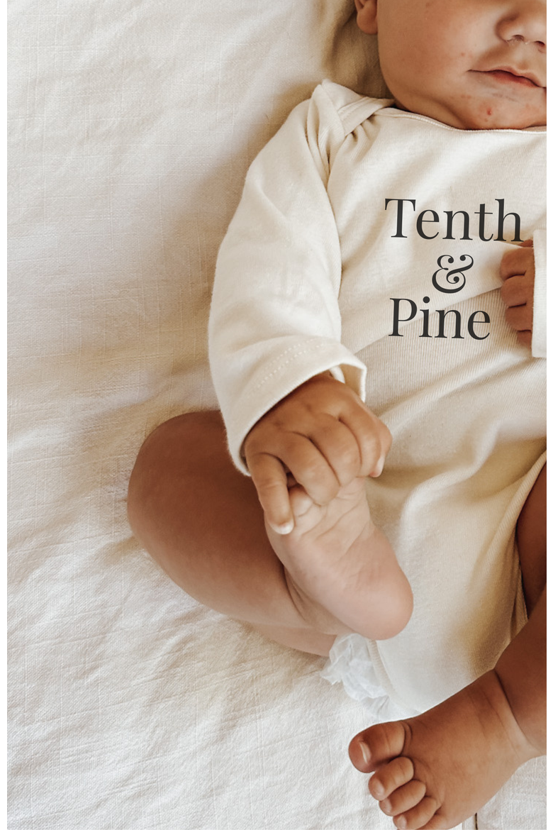 Loved - Organic Long Sleeve Baby Bodysuit, Alternate, color, Natural Black Lettering
