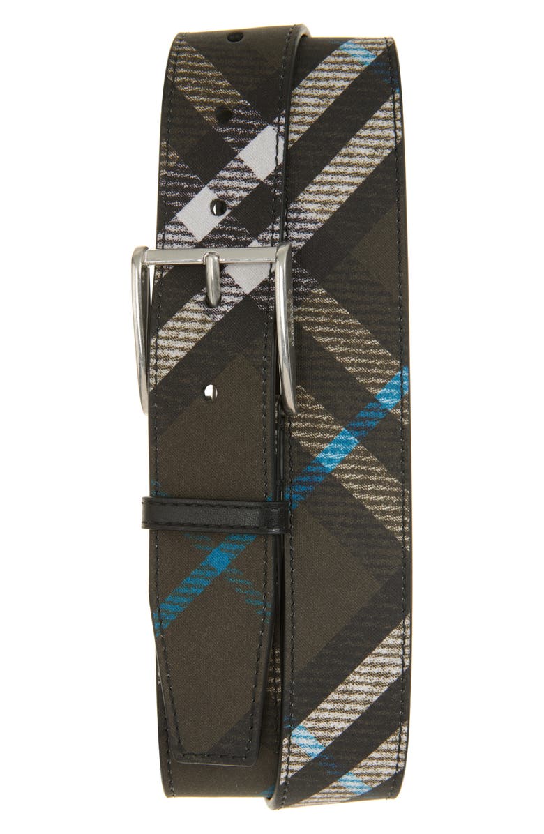 Burberry Shield Buckle Check Belt, Main, color, 