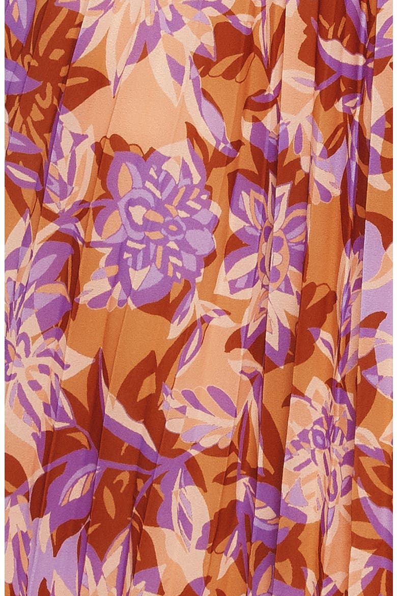 Print Long Sleeve Maxi Dress, Alternate, color, TAUPE LAVENDER