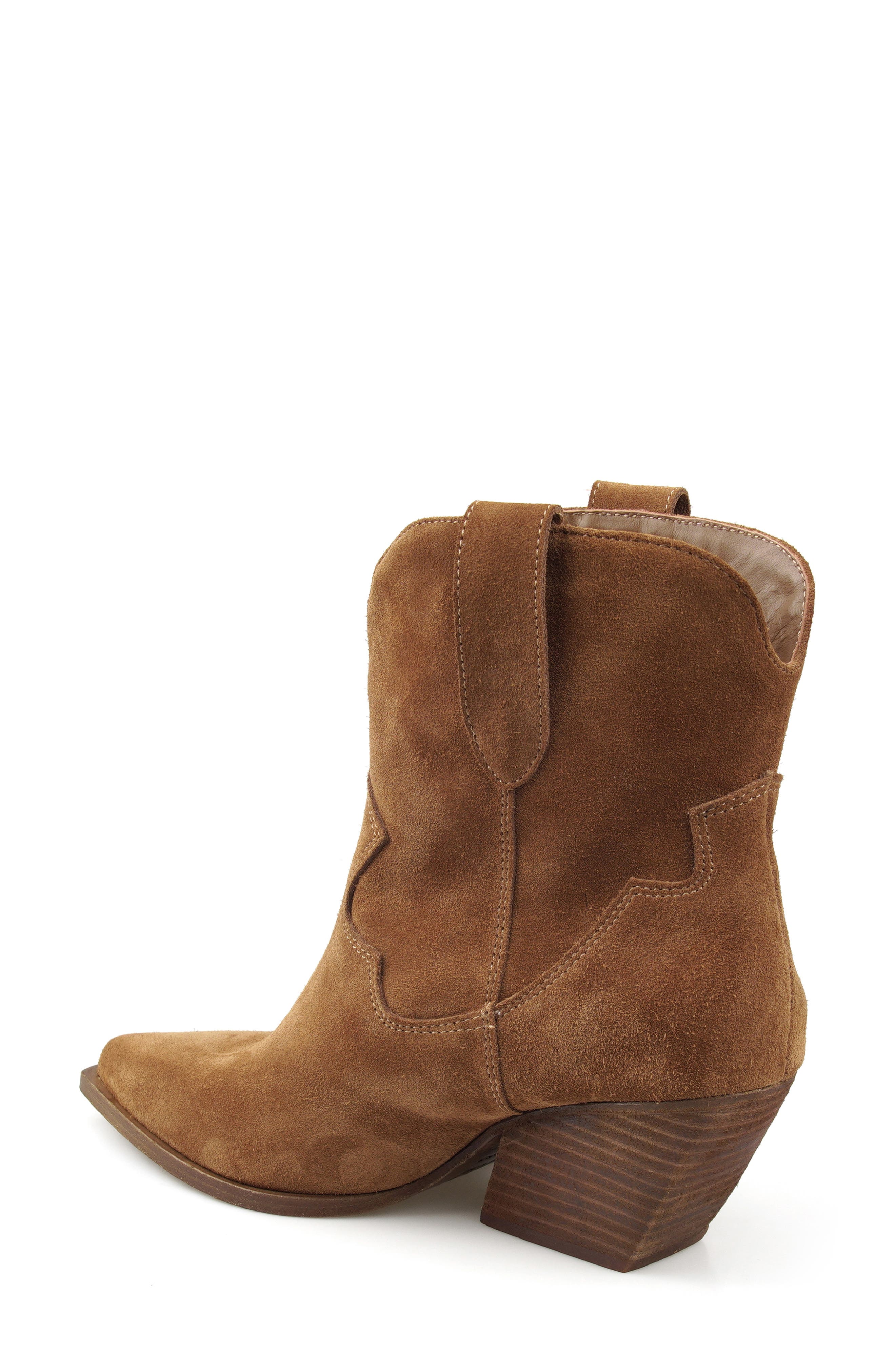 Victoryy Pointed Toe Western Boot, Alternate, color, TAN SUEDE
