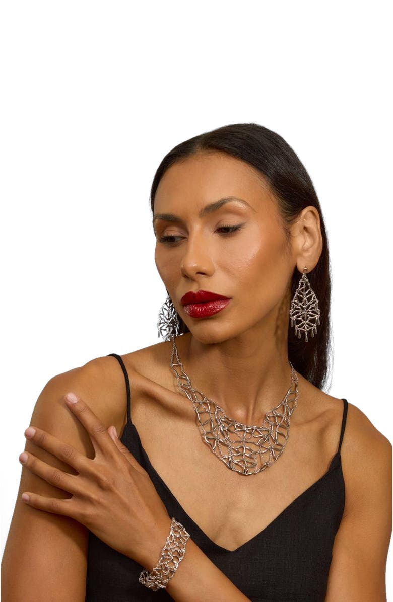 Lucy Quartermaine Element Web Bracelet, Alternate, color, Sterling Silver