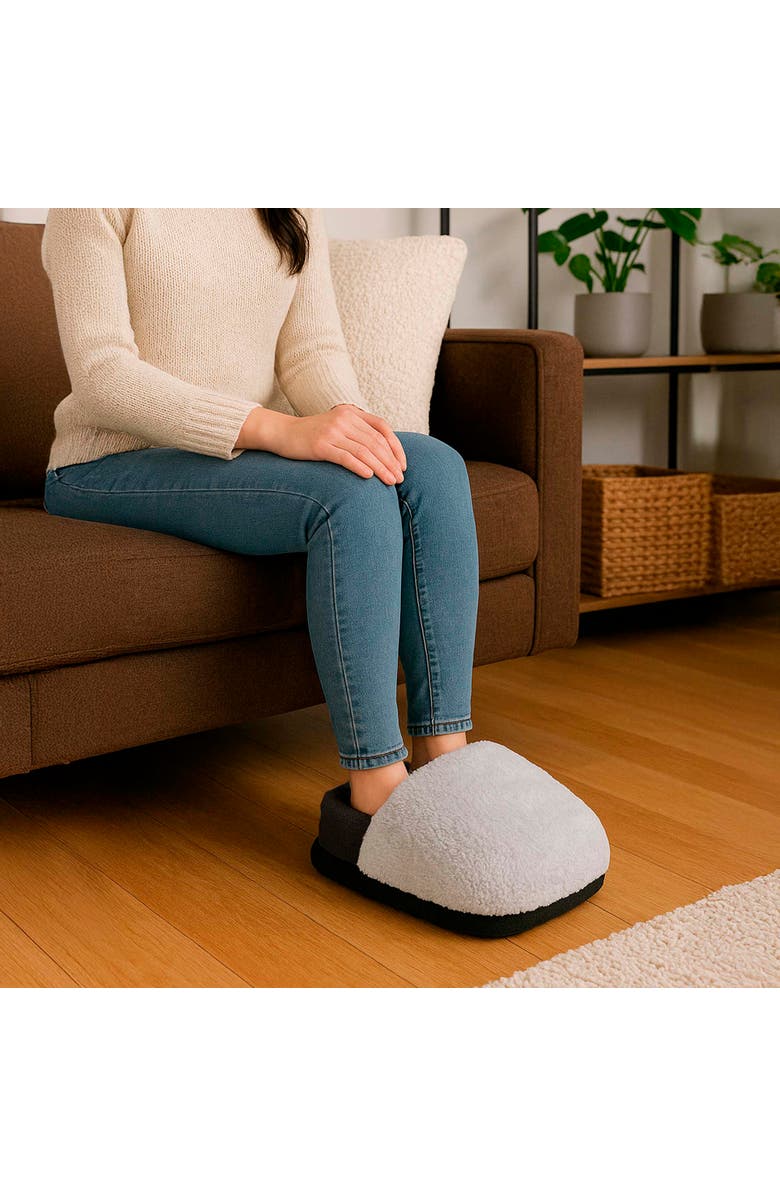 PURSONIC Ultra Plush Heated Foot Warmer & Massager - Cozy Relief Anytime, Anywhere, Alternate, color, Grey