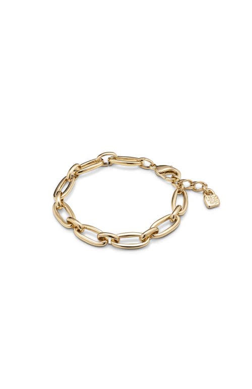 Unode50 Oval Link Carabiner Bracelet In Gold