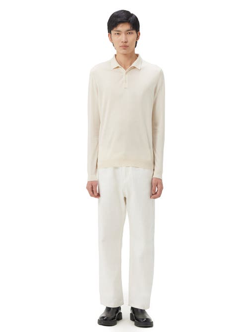 Gobi Mongolian Cashmere Cashmere Silk Polo In Marshmallow