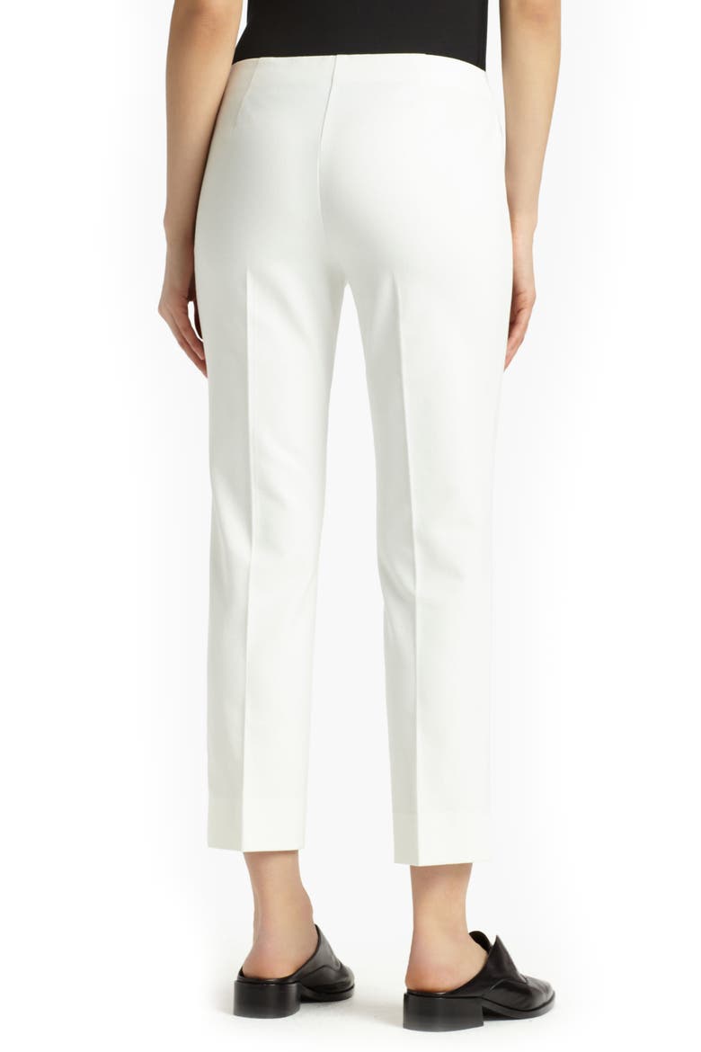 Lexington Stretch Cotton Crop Pants, Alternate, color, WHITE