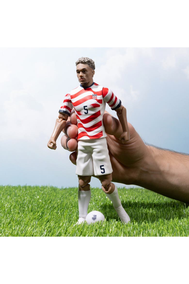 Sockers 2026 USMNT Antonee Robinson Home Jersey 8" Soccer Action Figure, Alternate, color, Red