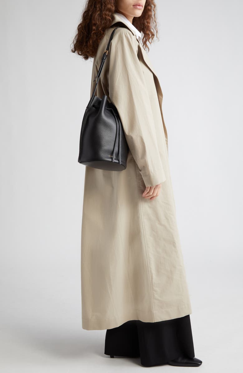 Mansur Gavriel Champagne Leather Bucket Bag, Alternate, color,