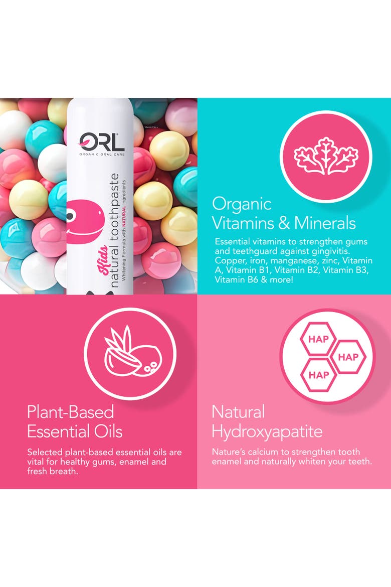 Kid's Fluoride-free Toothpaste with Natural Hydroxyapatite, Alternate, color, Kid's Bubblegum