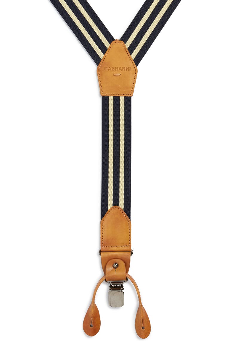 Hugo Suspenders, Main, color, NAVY / YELLOW