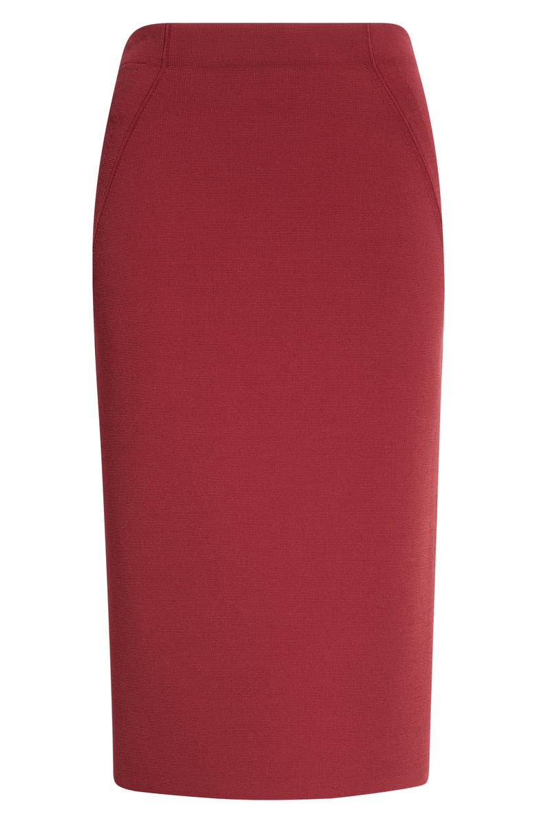 ST. JOHN Nina Knit Pencil Skirt, Alternate, color, Bordeaux