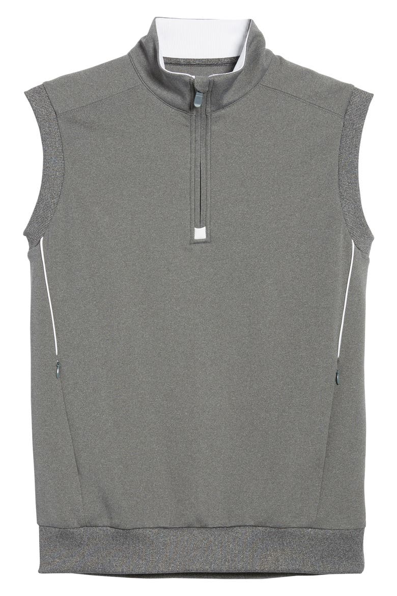 Quarter Zip Slim Fit Tech Vest, Alternate, color, GRAPHITE HEATHER