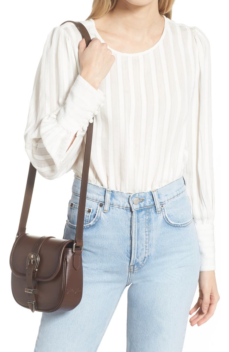 Golden Goose Small Rodeo Leather Shoulder Bag, Alternate, color,