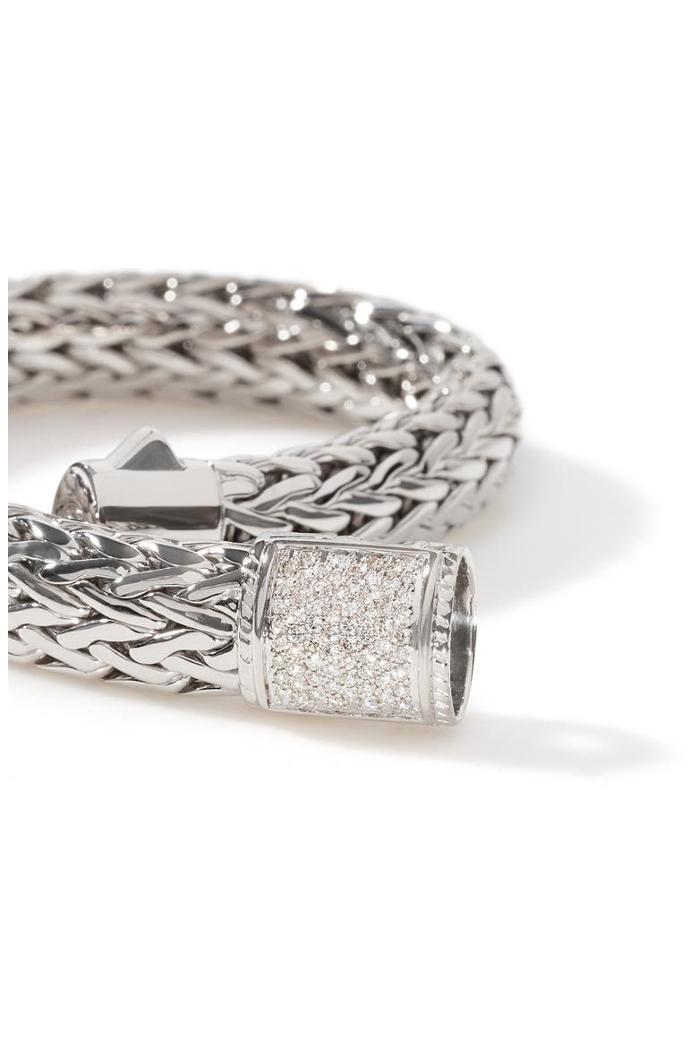 Icon Bracelet, Sterling Silver, Diamonds, 10.5mm, Alternate, color, DIAMOND