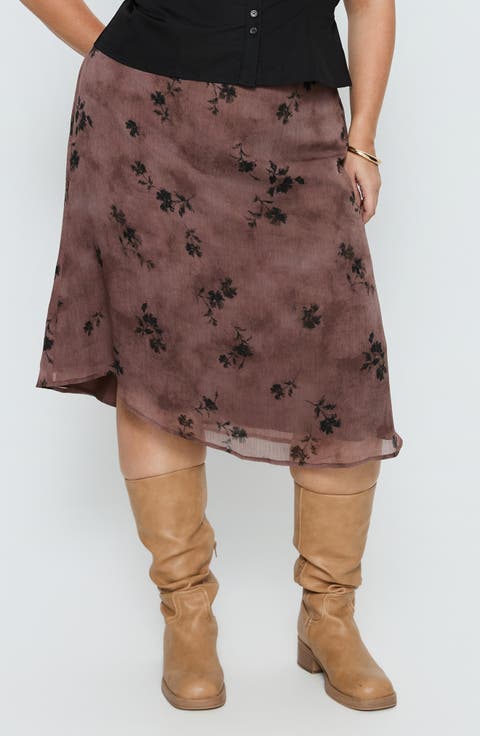 Moses Floral Midi Skirt