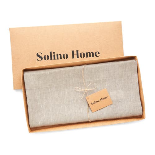 Solino Home Linen Table Throw In Brown