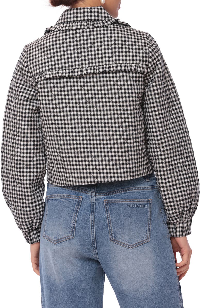 Avec Les Filles Quilted Cotton Tie Front Jacket, Alternate, color,