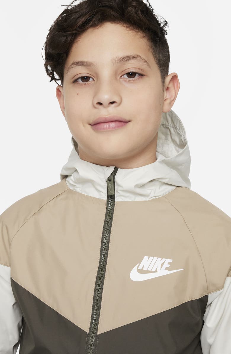 Nike Kids' Windrunner Water Repellent Hooded Jacket, Alternate, color, 