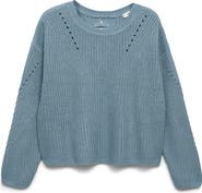 MANGO TEEN Split Back Oversize Cotton Blend Sweater