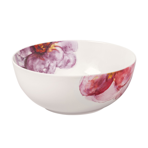 Villeroy & Boch Villeroy Boch Rose Garden 9 In Round Vegetable Bowl In Pink