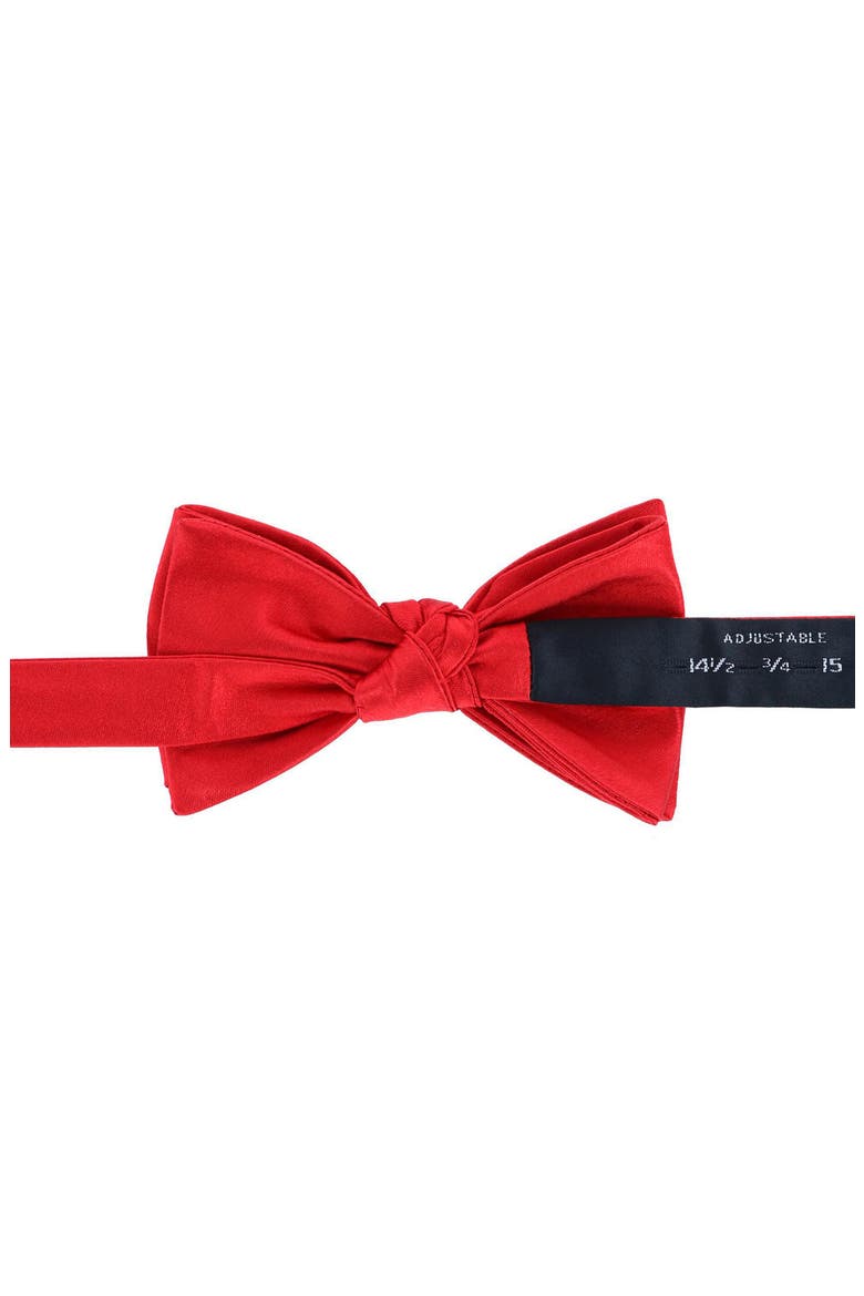 Sutton Solid Silk Bow Tie, Alternate, color, RED