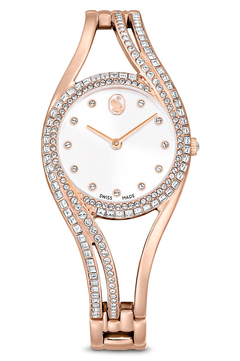 Hyperbola Bracelet Watch, 28mm, Main, color, ROSE GOLD